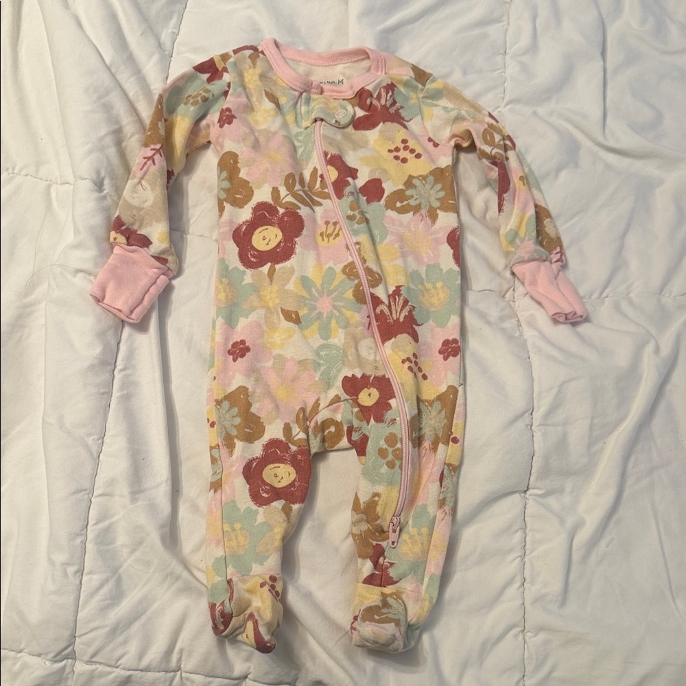 Charming Floral Kids Pajama Footies
